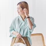 カラーストライプスキッパーブラウス | coen OUTLET | 詳細画像3