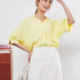 YELLOW | カラーストライプスキッパーブラウス | coen OUTLET