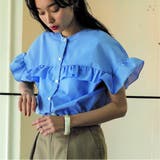 LT.BLUE | 【WEB限定】前後2WAYフリルシャツブラウス | coen【women】