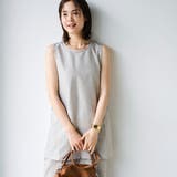 BEIGE | 【RONEL】リネンライクノースリーブチュニック | coen【women】