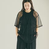 BLACK | 2WAYチュールプルオーバー | coen【women】