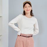 【定番 / 新色追加】メロークルーネックロンT | coen【women】 | 詳細画像4 