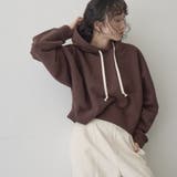 【Feel Soft / フィールソフト】ショート丈 両面微起毛裏毛フーディ | coen【women】 | 詳細画像1 