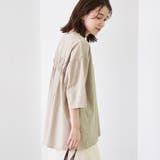 ピグメントドッキング布帛五分袖Tシャツ | coen【women】 | 詳細画像18
