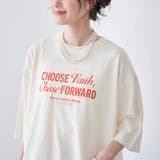 ピグメントドッキング布帛五分袖Tシャツ | coen【women】 | 詳細画像5