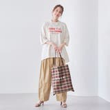 ピグメントドッキング布帛五分袖Tシャツ | coen【women】 | 詳細画像6