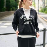 BLACK | 【WEB限定・DISCUS(ディスカス) 】スキッパーUネック裏毛スウェット | coen【women】