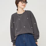 DK.GRAY | ハート刺繍裏毛スウェットプルオーバー | coen【women】