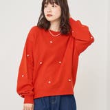 ORANGE | ハート刺繍裏毛スウェットプルオーバー | coen【women】