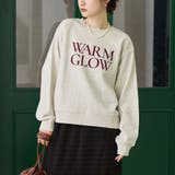 NATURAL | フロッキーロゴプリント裏毛スウェット | coen【women】