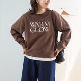 MD.BROWN | フロッキーロゴプリント裏毛スウェット | coen【women】