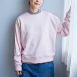 PINK | フロッキーロゴプリント裏毛スウェット | coen【women】