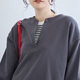 【セットアイテム】2wayヘンリーネック裏毛プルオーバー ボーダーロンTセット | coen【women】 | 詳細画像10 