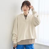 【セットアイテム】2wayヘンリーネック裏毛プルオーバー ボーダーロンTセット | coen【women】 | 詳細画像2 