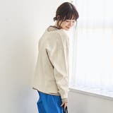 【セットアイテム】2wayヘンリーネック裏毛プルオーバー ボーダーロンTセット | coen【women】 | 詳細画像3 