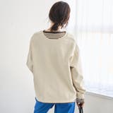 【セットアイテム】2wayヘンリーネック裏毛プルオーバー ボーダーロンTセット | coen【women】 | 詳細画像4 