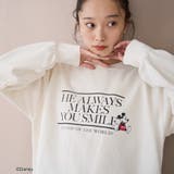 【MICKEY（ミッキー）/別注】ショート丈裏毛ロゴスウェット | coen【women】 | 詳細画像1 