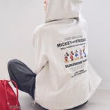 【MICKEY(ミッキー)/別注】バックプリントハーフジップ裏毛フーディ | coen【women】 | 詳細画像1