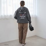 【MICKEY(ミッキー)/別注】バックプリントハーフジップ裏毛フーディ | coen【women】 | 詳細画像10