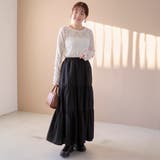 カットレース クルーネック 長袖トップス | coen【women】 | 詳細画像2