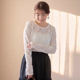 カットレース クルーネック 長袖トップス | coen【women】 | 詳細画像4