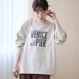 BEIGE | アソートロゴ プリントロンT | coen【women】