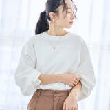 OFF WHITE | 【リニューアル】USAコットン ボリュームスリーブロンT | coen【women】
