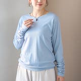 LT.BLUE | 袖くしゅテレコカットソー | coen【women】