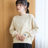 CREAM | 【PENNEYS（ぺニーズ）別注】ロゴ刺繍 裏毛ラグランスウェット | coen【women】