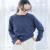 NAVY | 【PENNEYS（ぺニーズ）別注】ロゴ刺繍 裏毛ラグランスウェット | coen【women】