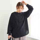 シアーワッフル ヘンリーネックロンT | coen【women】 | 詳細画像11 