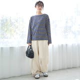 ブークレ ボーダーボートネックトップス(ネイビー) | coen【women】 | 詳細画像2