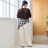 シアーメッシュ フロッキーストライプロンT | coen【women】 | 詳細画像10 