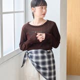 DK.BROWN | シアーメッシュ フロッキーストライプロンT | coen【women】