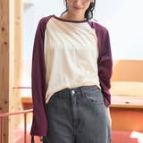 WINE | コットンナイロンシアークルー ラグランロンT【インフルエンサー紹介アイテム】 | coen【women】