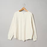 OFF WHITE | カワリ天竺 ヘンリーネックロンT | coen【women】