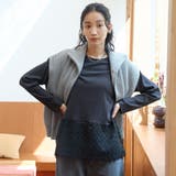 【新型登場】裾レース切替 レイヤード風ロンT | coen【women】 | 詳細画像17 