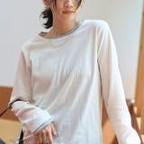 レイヤード風 配色デザインリブロンT | coen【women】 | 詳細画像7 