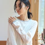 レイヤード風 配色デザインリブロンT | coen【women】 | 詳細画像8 
