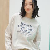 BEIGE | スポーティーロゴ アソートプリントロンT | coen【women】