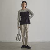 シアードッキング ギャザーロングスリーブTシャツ | coen【women】 | 詳細画像10 
