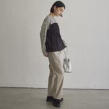 シアードッキング ギャザーロングスリーブTシャツ | coen【women】 | 詳細画像12 