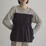 シアードッキング ギャザーロングスリーブTシャツ | coen【women】 | 詳細画像13 
