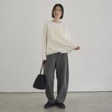 シアードッキング ギャザーロングスリーブTシャツ | coen【women】 | 詳細画像2 