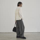 シアードッキング ギャザーロングスリーブTシャツ | coen【women】 | 詳細画像3 