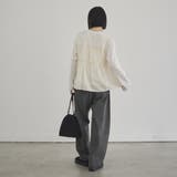 シアードッキング ギャザーロングスリーブTシャツ | coen【women】 | 詳細画像4 