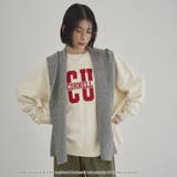 アソートカレッジロゴデザイン 裏毛クルーネックスウェット | coen【women】 | 詳細画像4