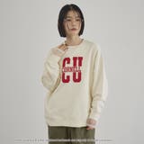 アソートカレッジロゴデザイン 裏毛クルーネックスウェット | coen【women】 | 詳細画像7