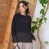 レイヤード風シアー長袖トップス | coen【women】 | 詳細画像12