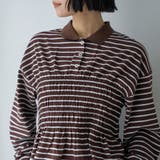 ウエストシャーリング マルチボーダーラガーシャツ | coen【women】 | 詳細画像7 